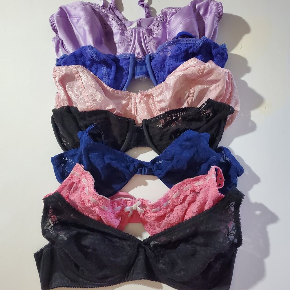 Vintage Bra Mix Lot 7 Variety Vanity Fair Goddess Secret Treasures Bestform 38B